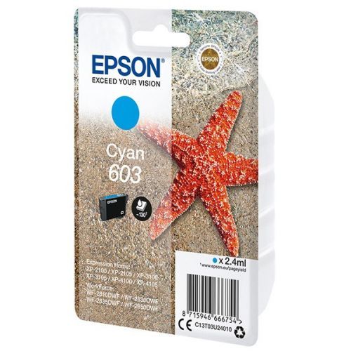 Epson originál ink C13T03U24010, cyan, 2.4ml, Epson Expression Home XP-2100, 2105, 3100, 3105 WF-2310