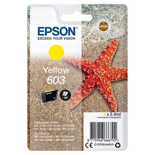 Epson originál ink C13T03U44010, yellow, 2.4ml, Epson Expression Home XP-2100, 2105, 3100, 3105 WF-2310