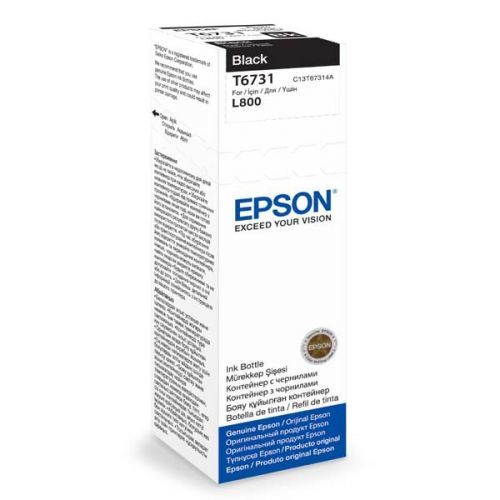 Epson originál ink C13T67314A, black, 70ml, Epson L800