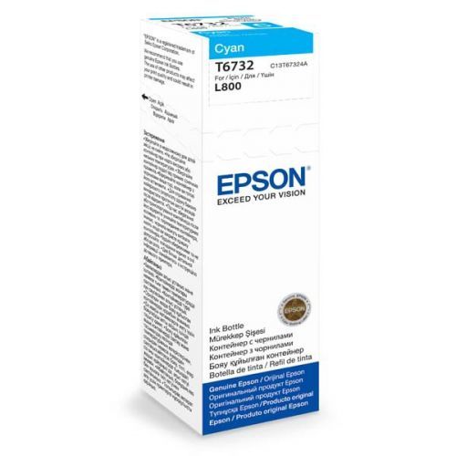 Epson originál ink C13T67324A, cyan, 70ml, Epson L800
