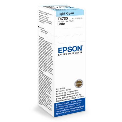 Epson originál ink C13T67354A, light cyan, 70ml, Epson L800