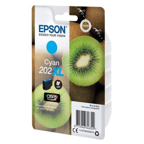 Epson originál ink C13T02H24010, 202 XL, cyan, 8.5ml, Epson XP-6000, XP-6005
