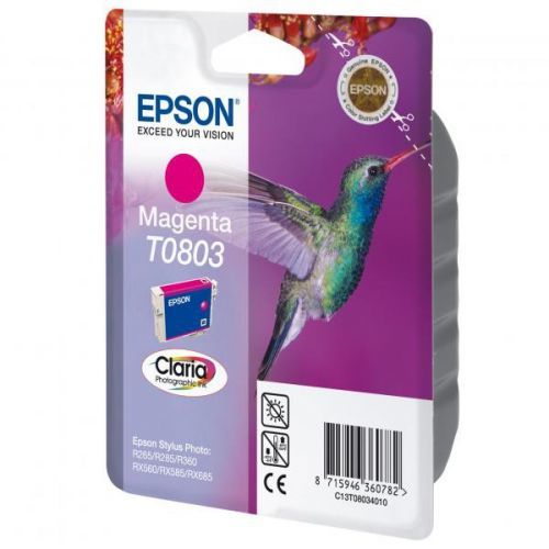 Epson originál ink C13T08034011, magenta, 7,4ml, Epson Stylus Photo PX700W, 800FW, R265, 285, 360, RX560