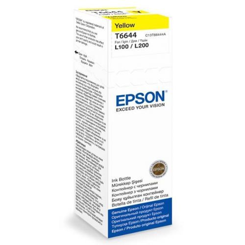 Epson originál ink C13T66444A, yellow, 70ml, Epson L100, L200, L300
