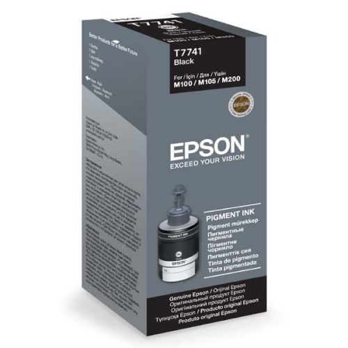 Epson originál ink C13T77414A, black, 140ml, Epson WorkForce M100, M105, M200