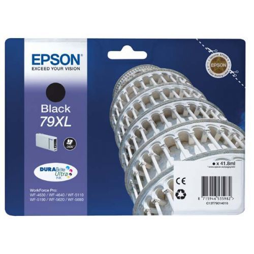 Epson originál ink C13T79014010, 79XL, XL, black, 2600str., 42ml, 1ks, Epson WorkForce Pro WF-5620DWF, WF-5110DW, WF-5690DWF