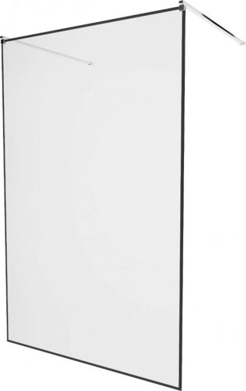 MEXEN/S - Kyoto samostatne stojaca sprchová zástena 120 x 200 cm, transparent/čierna vzor 8 mm, chróm 800-120-002-01-70