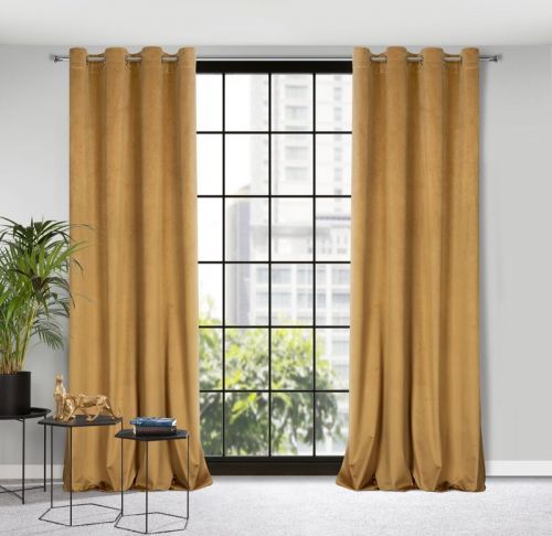 Eurofirany Drape 384153 Yellow Š 140 cm D 250 cm