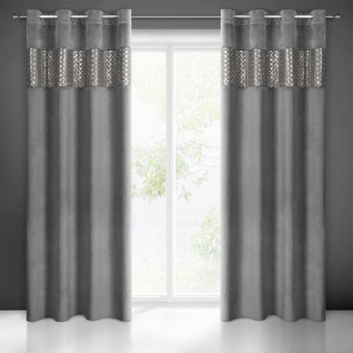 Eurofirany Drape 373192 Graphite Š 140 cm D 250 cm