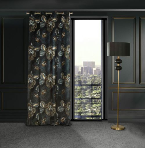 Eurofirany Drape 390378 Black Š 140 cm D 250 cm