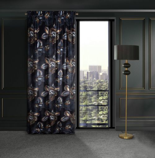 Eurofirany Drape 390377 Black Š 140 cm D 270 cm
