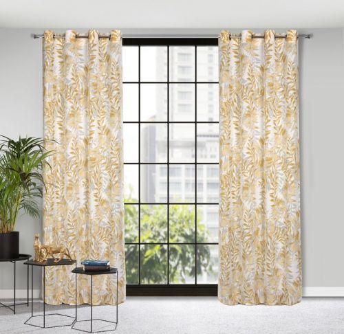Eurofirany Drape 398336 Mustard Š 140 cm D 250 cm