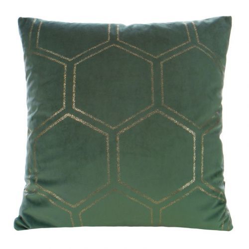 Eurofirany Pillowcase 387672 Dark Green/Gold Š 45 cm D 45 cm