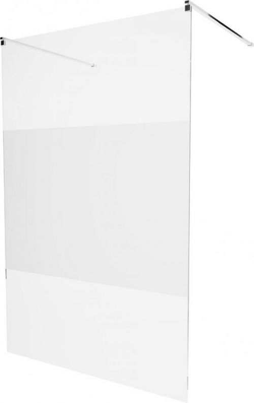 MEXEN/S - Kyoto samostatne stojaca sprchová zástena 120 x 200 cm, transparent/matné sklo 8 mm, chróm 800-120-002-01-35