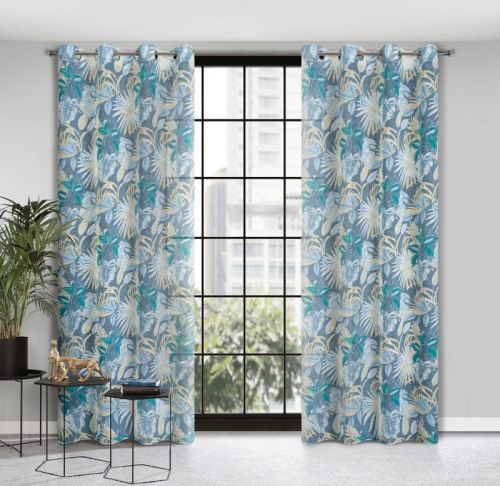 Eurofirany Drape 399097 Grey/blue Š 140 cm D 250 cm