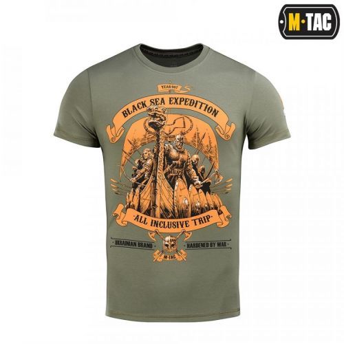 Tričko s potlačou M-Tac Black Sea Expedition - olivové, XS
