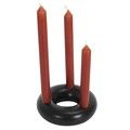 Svietniky The home deco factory SUPPORT 3 BOUGIES NOIR M24