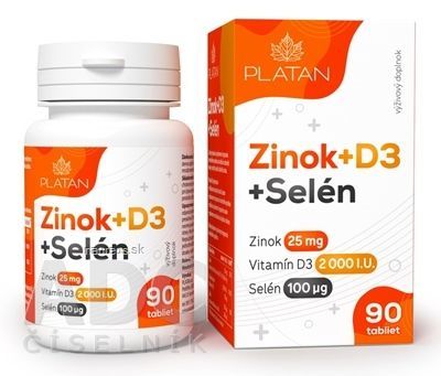 VULM s.r.o. PLATAN Zinok + D3 + Selén tbl 1x90 ks