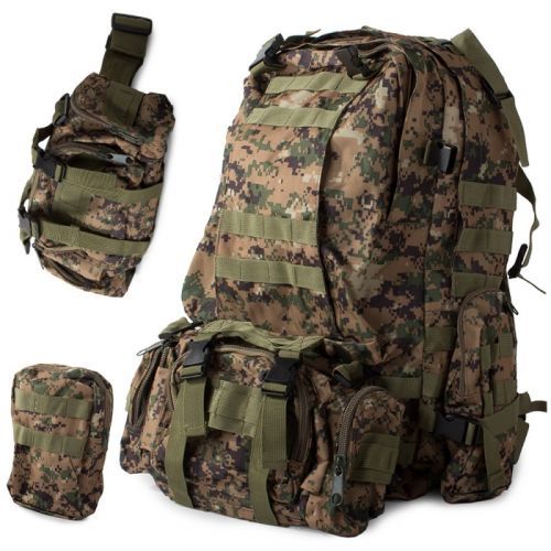 14279_P Taktický vojenský batoh 48,5L - maskáčový, zelený