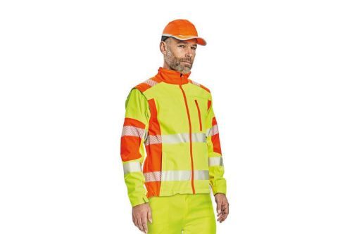 LATTON softsh. bunda HV žltá/oranž. S