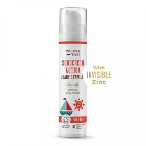 Opaľovacie telové mlieko Baby & Family SPF 50 WoodenSpoon 100ml