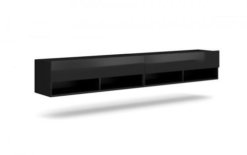 Závěsný TV stolek DERBY 280 cm černý