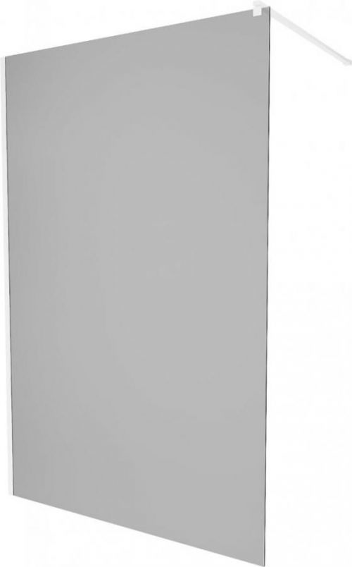 MEXEN/S - KIOTO Sprchová zástena WALK-IN 100 x 200 cm, grafit 8 mm, biela 800-100-101-20-40