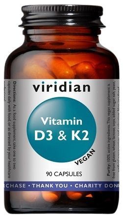 Viridian vitamin d3 & k2 90 kapsúl