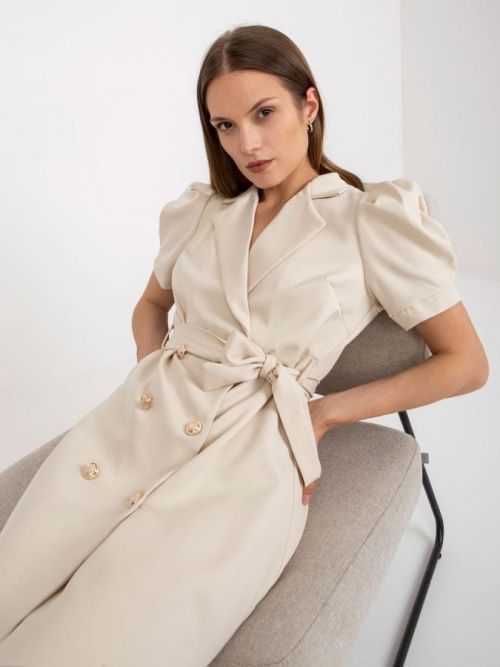 Šaty DHJ SK A6311.39 svetlo béžová jedna veľkosť