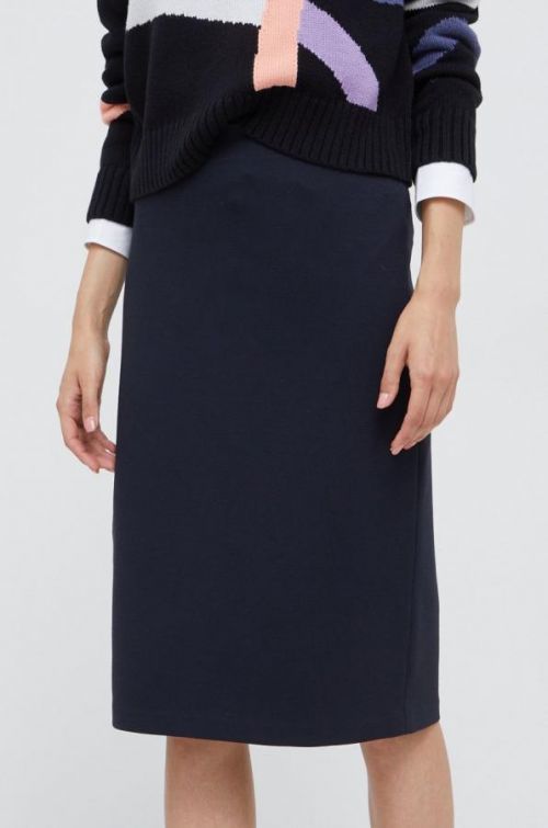 Sukňa Emporio Armani tmavomodrá farba, mini, puzdrová