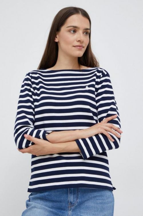 Bavlnený sveter Polo Ralph Lauren tmavomodrá farba,