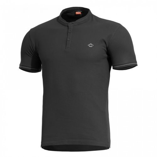 Polokošeľa Pentagon Levantes Henley Stripes - čierna, XS