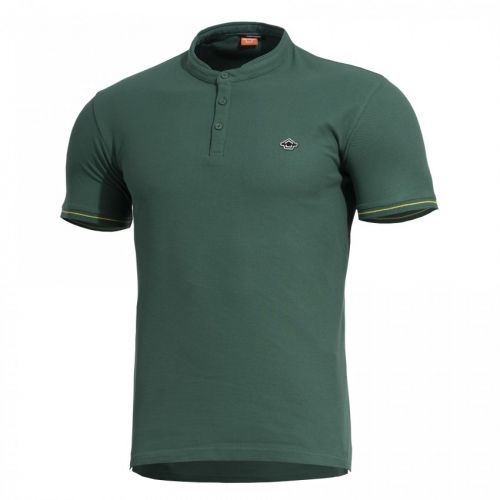 Polokošeľa Pentagon Levantes Henley Stripes - zelená, XS