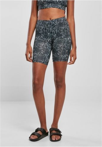 Urban Classics Ladies Tie Dye High Waist Cycle Shorts black/white - XS