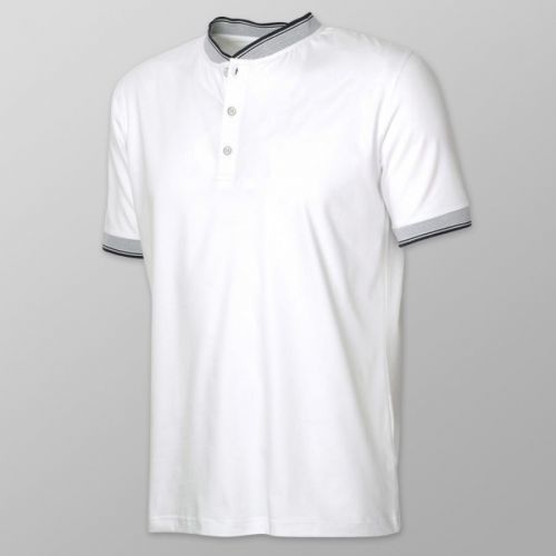 Pánske polotričko bielej farby s čiernobielymi kontrastnými prvkami 14179