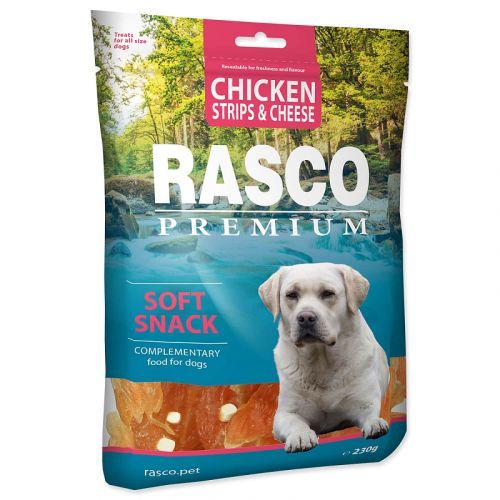 Pochoutka RASCO Premium proužky kuřecí se sýrem 230 g