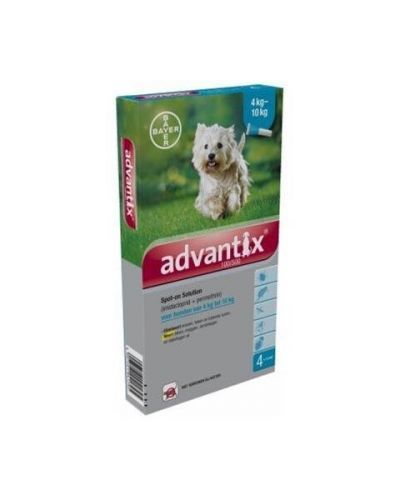 Advantix pes od 4 do 10 kg spot-on sol. 4 x 1,0 ml