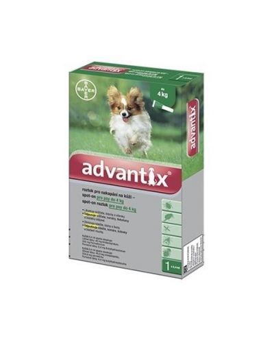 Advantix pes do 4 kg spot-on sol. 4 x 0,4 ml