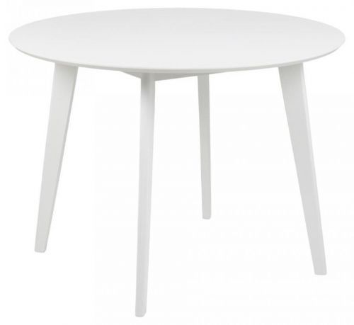 Kulatý jídelní stůl Roxby 105 cm bílý