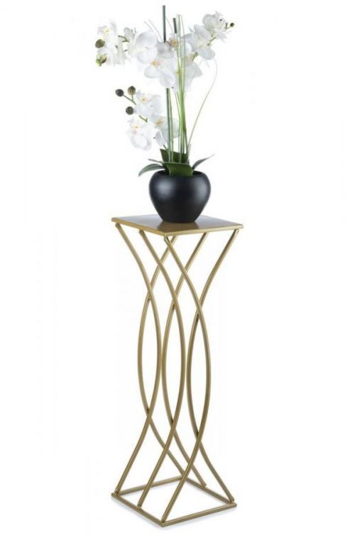 Moderní stojan na květiny Lorenzo 75 cm zlatý