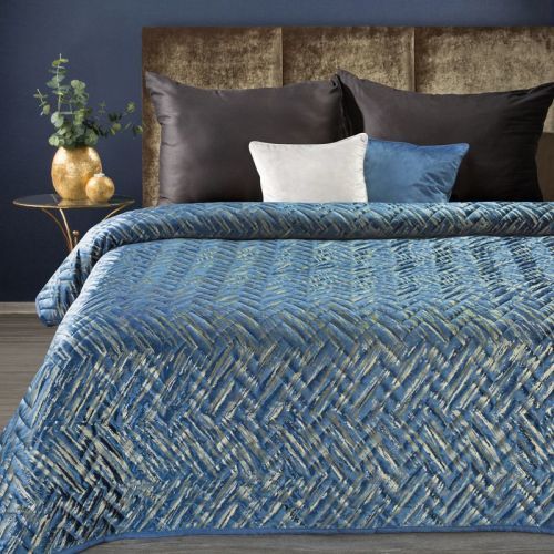 Eurofirany Bedspread 387829 Navy Blue Š 170 cm D 210 cm