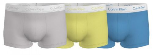 Pánské boxerky - U2664G 1U5 - béžová/žlutá/modrá - Calvin Klein L zmes farieb