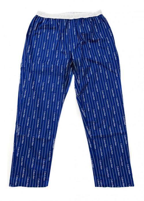 Pánske pyžamové nohavice - NM2180E 1MR - modrá/biela - Calvin Klein M modrá / biela