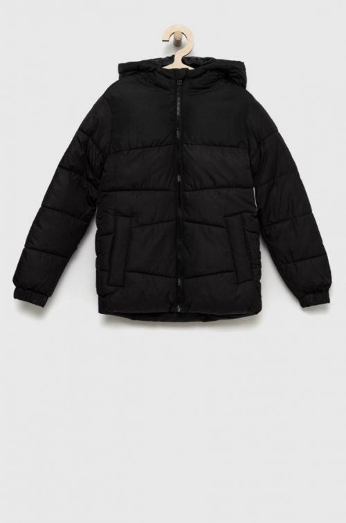 Detská bunda Jack & Jones čierna farba,