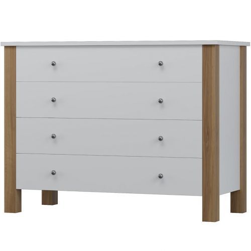 Komoda Oskar 4s 90x40x90 biely