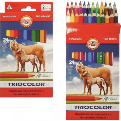 Koh-i-noor Sada trojbokých pasteliek 24 ks 10,4 mm