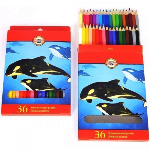 Koh-i-noor Súprava pasteliek školských 36 ks zvieratá kosatky