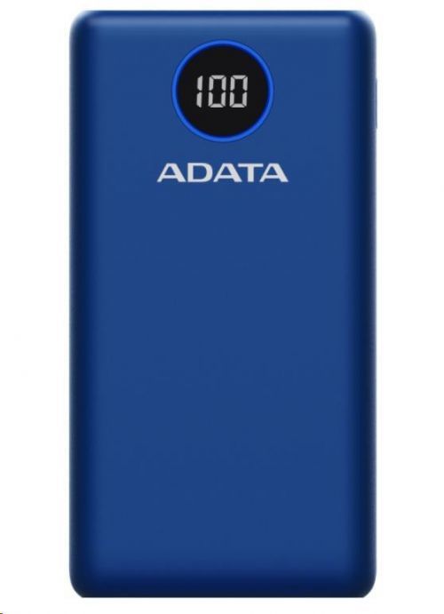ADATA PowerBank P20000QCD - externá batéria pre mobil/tablet 20000mAh, 2, 1A, modrá (74Wh)