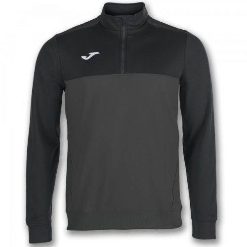 SWEATSHIRT 1/2 ZIP WINNER DARK GREY-BLACK