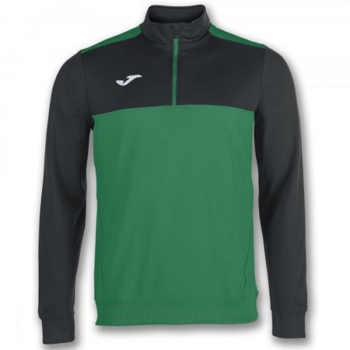 SWEATSHIRT 1/2 ZIP WINNER GREEN-BLACK
